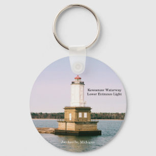 Keweenaw Waterway Lower Entrantranet Light Schlüss Schlüsselanhänger