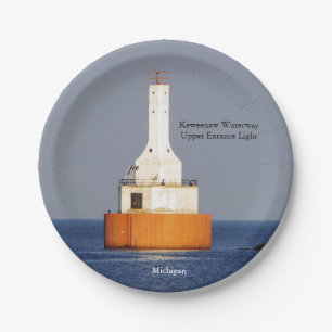 Keweenaw Waterway Upper Eintritt Light Paper Platt Pappteller