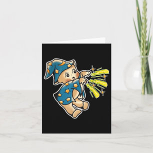 Kewpie Baby Wizard Traditionelles Tattoo Flash Karte