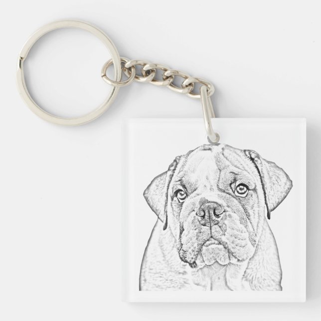 Key Chain - English Bulldog Schlüsselanhänger (Vorderseite)