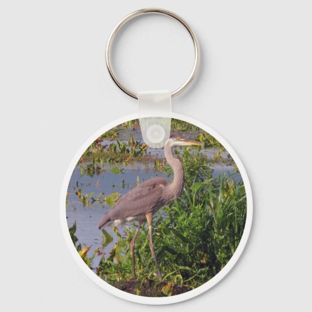 KEY CHAIN-Great Blue Heron Schlüsselanhänger (Vorderseite)