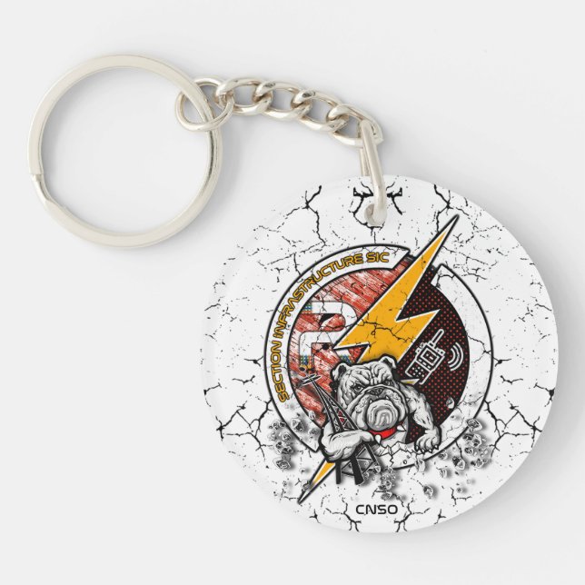 KEY-CHAIN INFRASIC BLANC SCHLÜSSELANHÄNGER (Vorderseite)