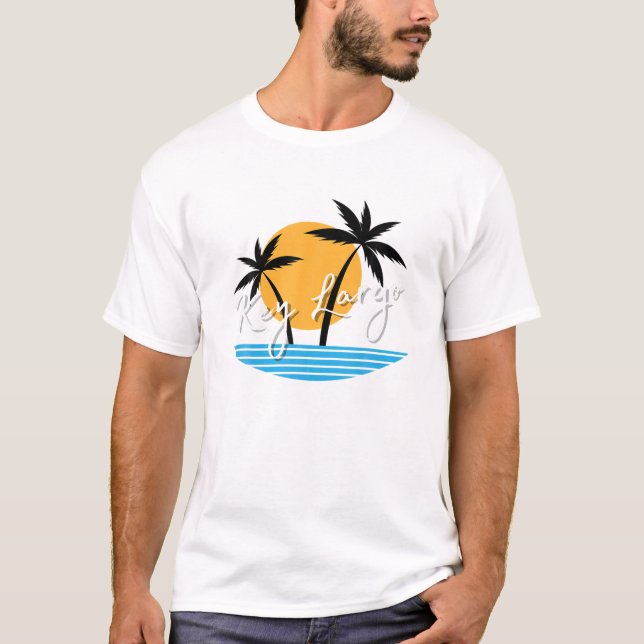 Key Largo Beach Palm Tree Reise Matching G T-Shirt (Vorderseite)