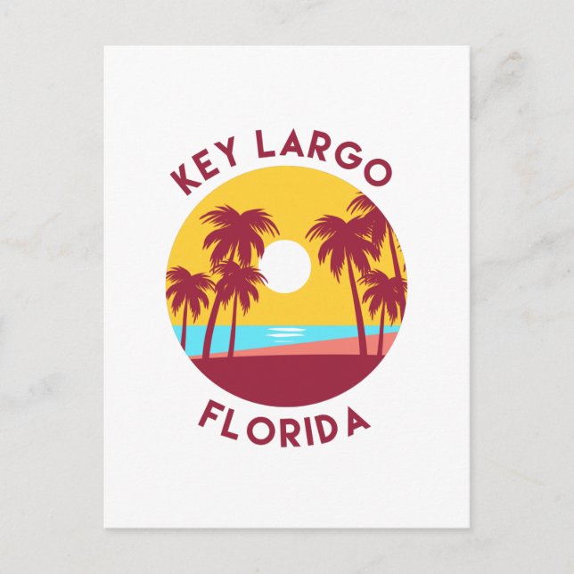 Key Largo, Florida Beach Landschaft Postkarte (Vorderseite)