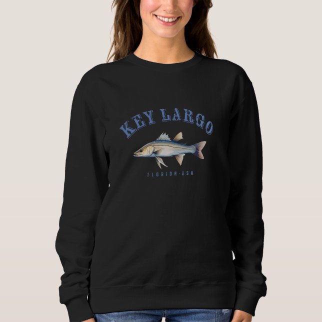 Key Largo Florida Keys Snook Fishing Design Sweatshirt (Vorderseite)