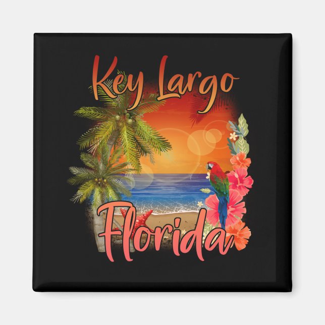 Key Largo Florida Keys Tropical Beach Sunset Magnet (Vorne)