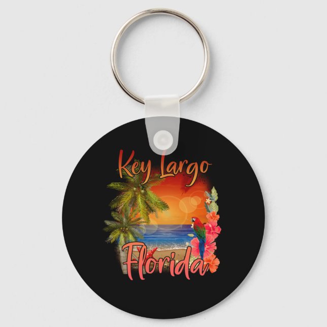 Key Largo Florida Keys Tropical Beach Sunset Schlüsselanhänger (Vorderseite)