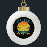 Key Largo Florida Palm Trees Beach Keramik Kugel-Ornament<br><div class="desc">Key Largo Florida Florida Palmen Keramik Ball</div>
