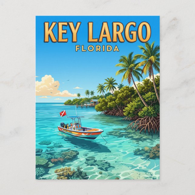 Key Largo Florida Postkarte (Vorderseite)