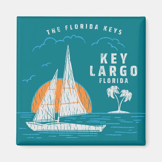 Key Largo Florida Sailing Magnet (Vorne)