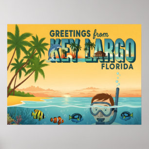 Key Largo Florida – Tropischer Urlaub Poster