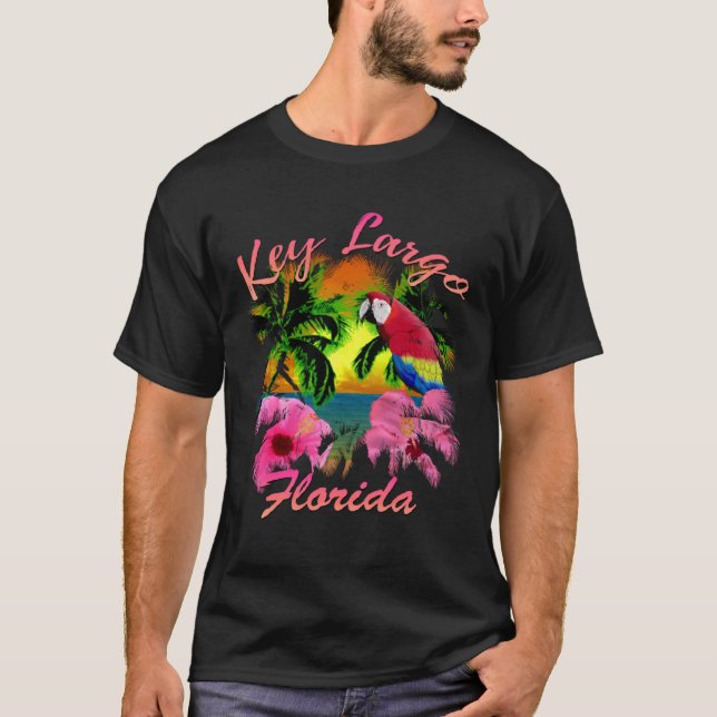 Key Largo Tropical Beach Sunset T-Shirt (Vorderseite)