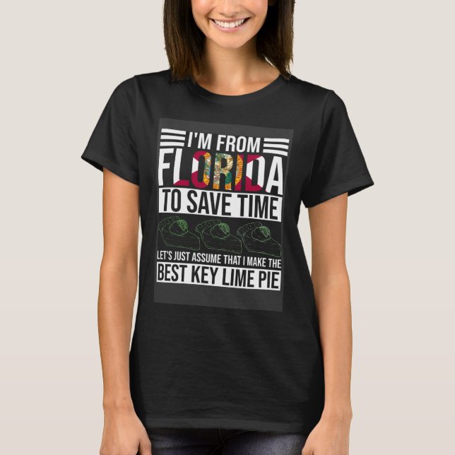 Key Lime Florida Pie For Lemon Tart Baker T-Shirt (Vorderseite)