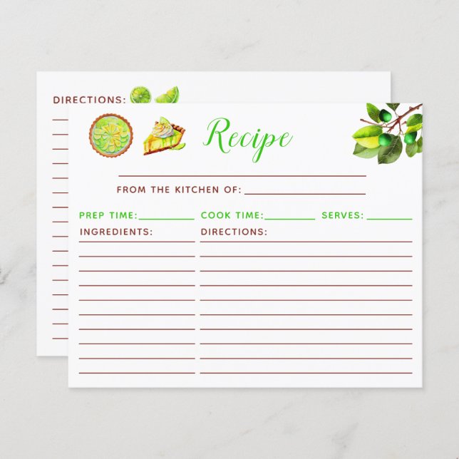 Key Lime Pie Recipe (Vorne/Hinten)