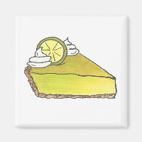 Key Limon Keylime Pie Slice Dessert Food Magnet