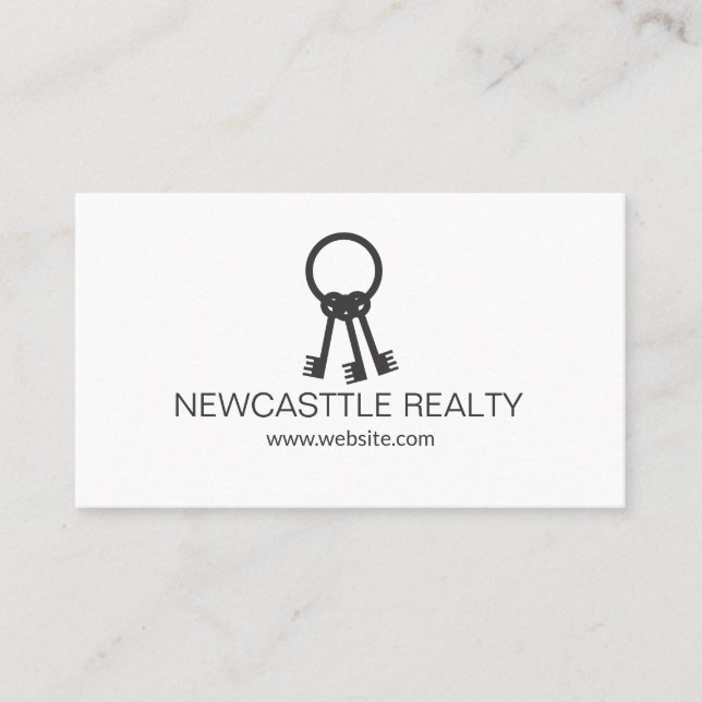 Key Realty Realtor Business Card Visitenkarte (Vorderseite)