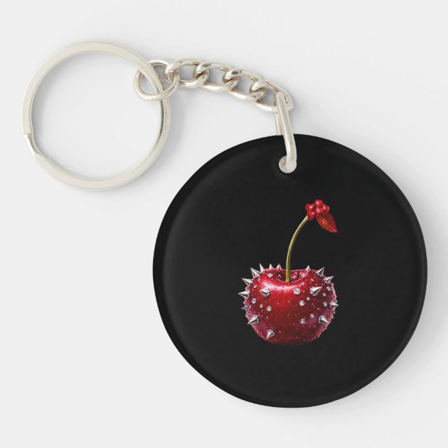 Key Ring -  modern cherry design (Devant)