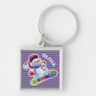 Key Ring Weihnachten Snowman Charaktere. Schlüsselanhänger