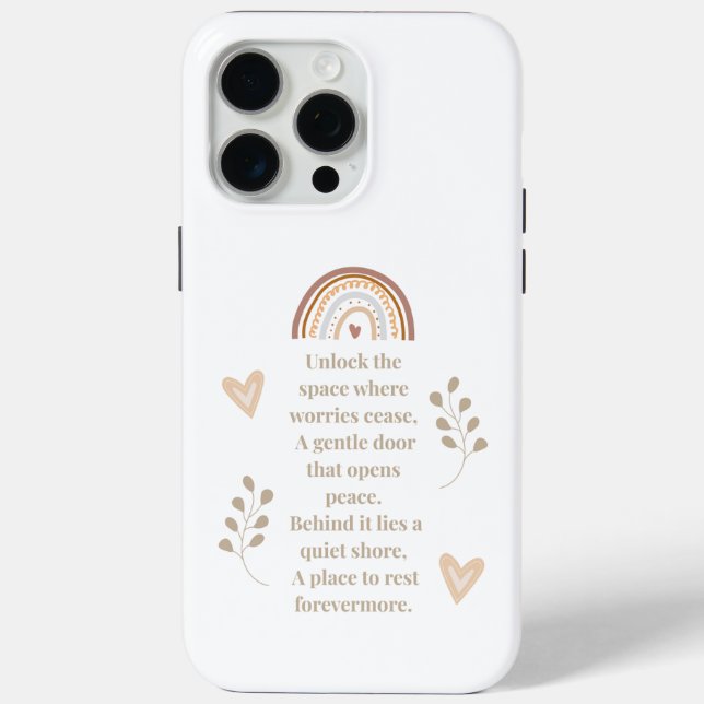 Key to Serenity Phone Case - Inspiration Gedicht D (Rückseite)