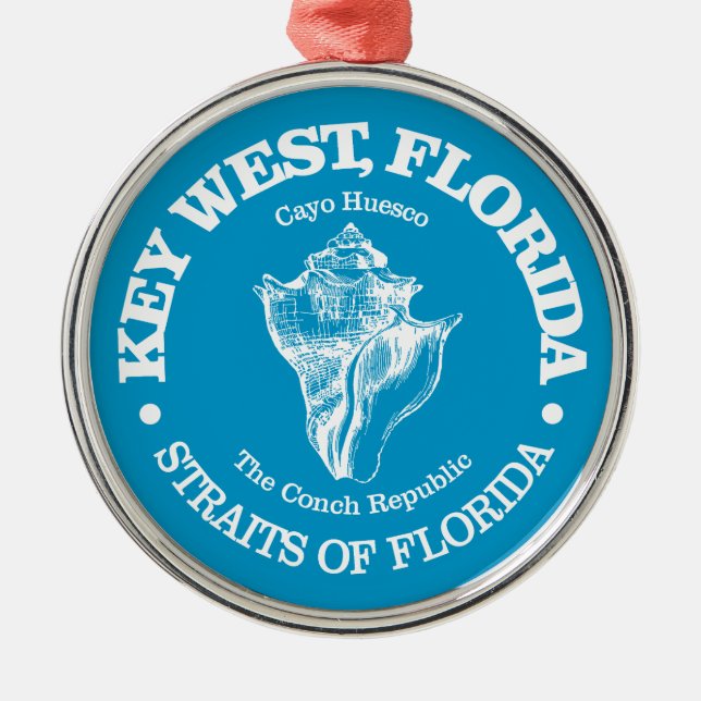 Key West (conch) Ornament Aus Metall (Vorne)