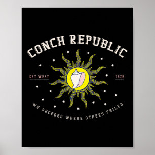 Key West Conch Republik Florida Scuby Angelgift Poster