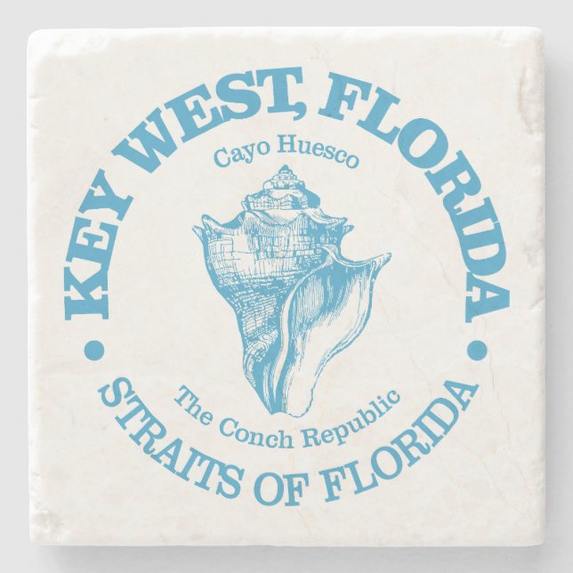 Key West (conch) Steinuntersetzer (Vorderseite)