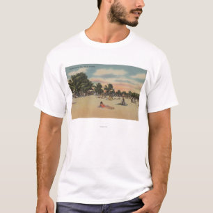 Key West, FL - Ansicht von SüdBeath mit Sunbather T-Shirt