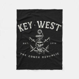 Key West Fl Rebel Pirate Bootausrüstung Scuby Ange Fleecedecke