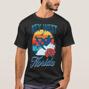 Key West Florida Beach Surfing Sommerurlaub T-Shirt