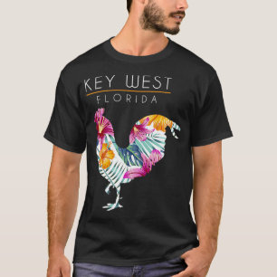 Key West Florida Blume Hibiskus Hühnerfleisch Love T-Shirt