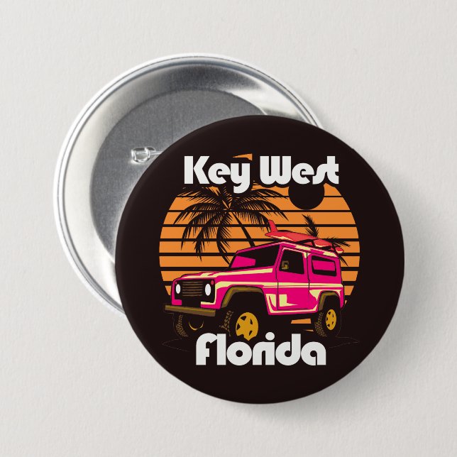 Key West Florida Button (Vorne & Hinten)