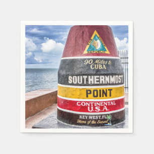 Key West Florida Cocktail Napkins Serviette