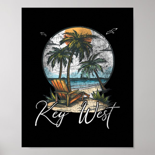 Key West Florida Fl Palmen  Poster (Vorne)