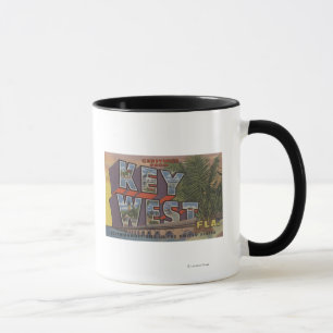 Key West, Florida - Große Buchstabenszenen Tasse