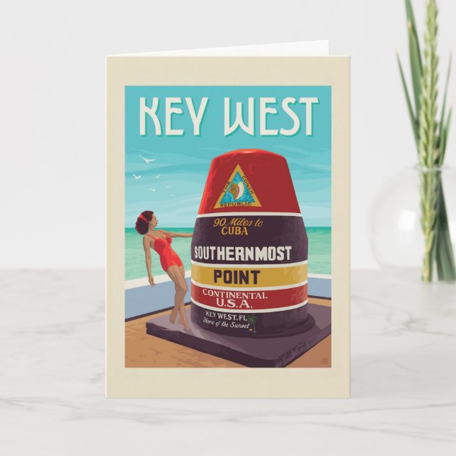 Key West | Florida Karte (Vorderseite)