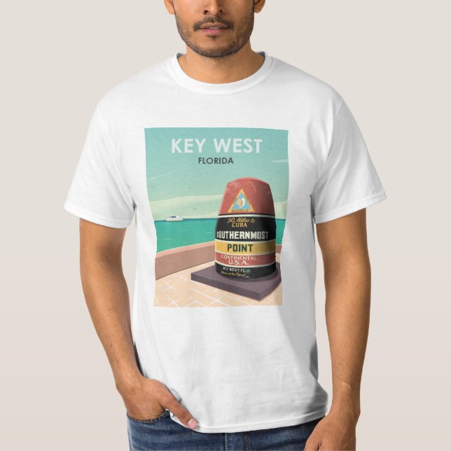 Key West Florida Mile Zero T-Shirt (Vorderseite)