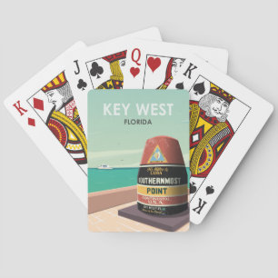 Key West Florida Mile Zero Vintage Reise Spielkarten