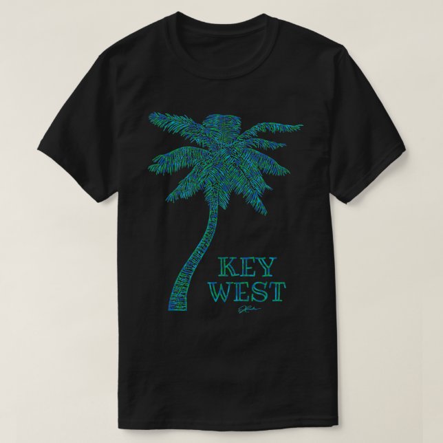 Key West Florida Palm Tree T-Shirt (Design vorne)