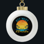 Key West Florida Palm Trees Beach Keramik Kugel-Ornament<br><div class="desc">Key West Florida Florida Palmen Keramik Ball</div>