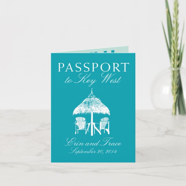 Key West Florida Pass Einladung zur Hochzeit (Vorderseite)