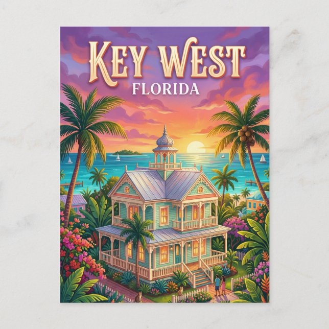 Key West Florida Postkarte (Vorderseite)