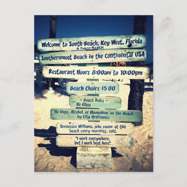 Key West Florida Postkarte (Vorderseite)