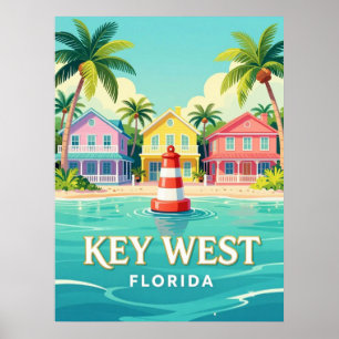 Key West Florida Reise Insel Szene 🌴 Poster