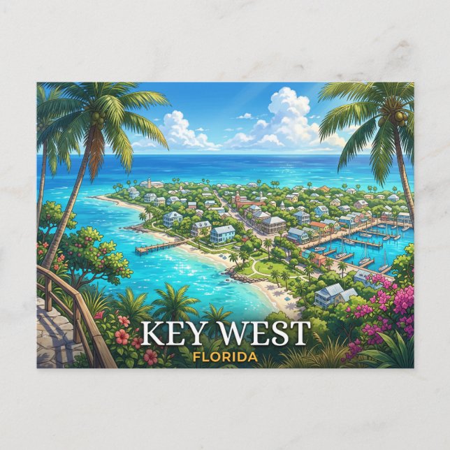 Key West Florida Reise Postkarte (Vorderseite)