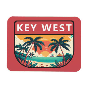 Key West Florida Retro Emblem Magnet