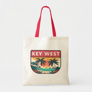 Key West Florida Retro Emblem Tragetasche