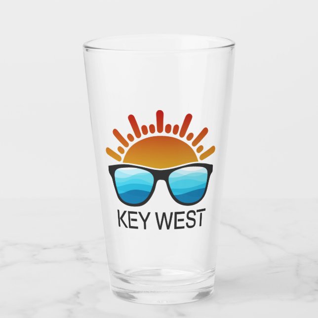 Key West Florida Sonnenbrille Glas (Vorderseite)