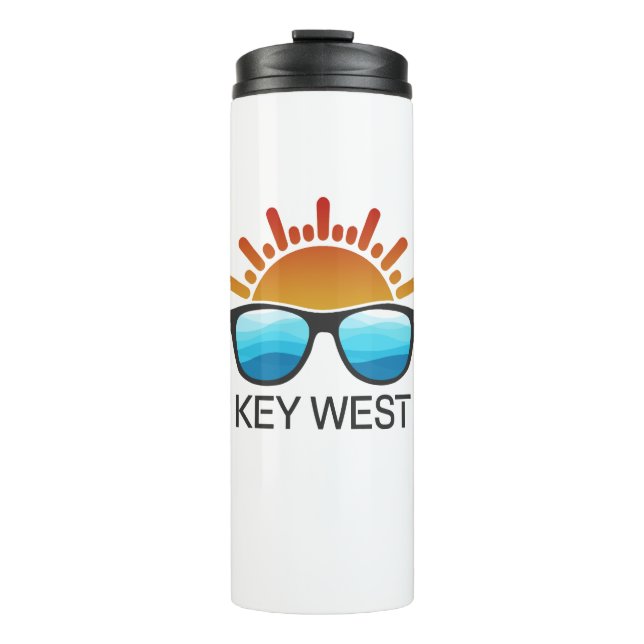 Key West Florida Sonnenbrille Thermosbecher (Vorderseite)