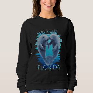 Key West Florida Urlaub Niedlich Manatees Sea Cow Sweatshirt