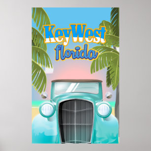 Key West, Florida USA Vintage Reiseplakat Poster